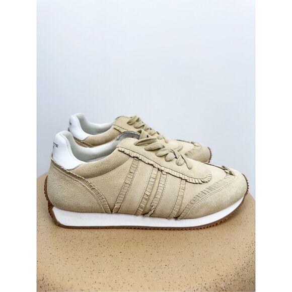 Charlotte Stone Women’s Suede Leather Low Ankle Dean in Tan Sand - Picture 11 of 11